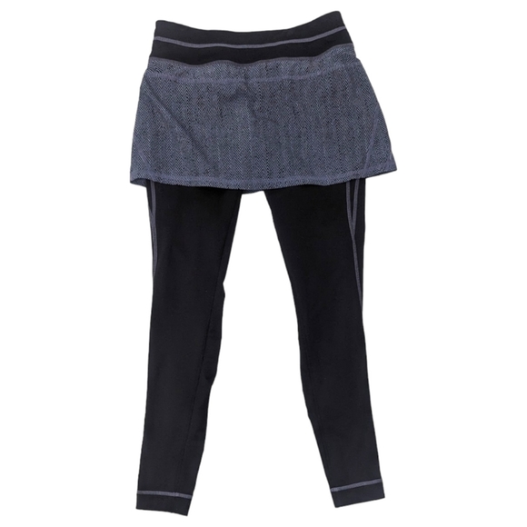 Athleta Pants - Athleta Skirted Leggings Athletic Pants Tights Womens XS Black Gray 7/8 Length